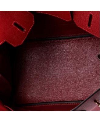 Birkin 30 Handbag Red Epsom with Gold Hardware