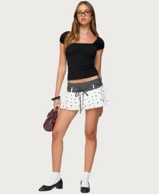 Women's Marniee Mixed Print Pleated Mini Skort