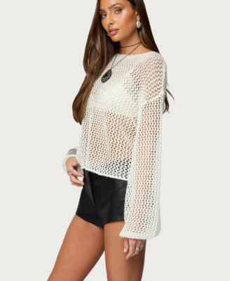 Women's Charlise Open Knit Sequin Top