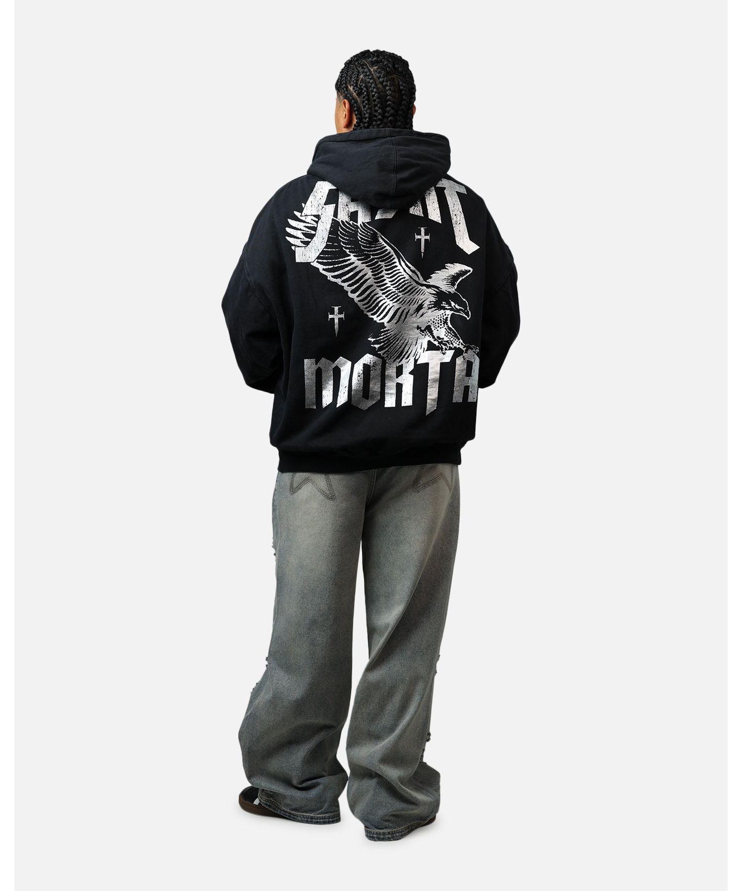 Men's Ride Or Die Boxy Hoodie Sweatshirt - Black XL