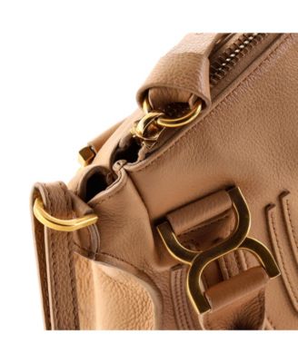 Small Marcie Satchel Leather