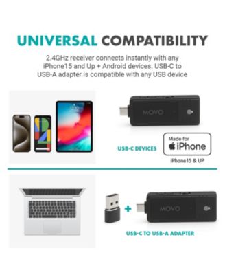 Wireless USB-C Microphone System for Android and iPhone 15 and Up
