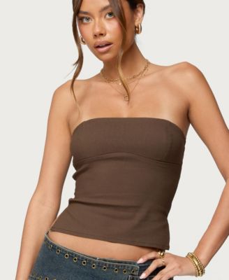 Women's Sade Strapless Side Slit Top