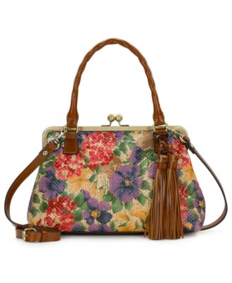 Marie Frame Painted French Hydrangeas Medium Handbag
