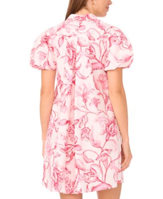 Women's Back-Vent Collared Neck Dress