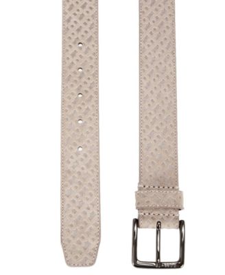 Men's Engraved Logo Soft Suede Belt