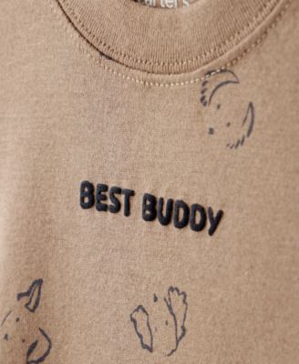 Baby Boys' Best Buddy Short-Sleeve Bodysuit and Jogger Pants, 2-Piece Set