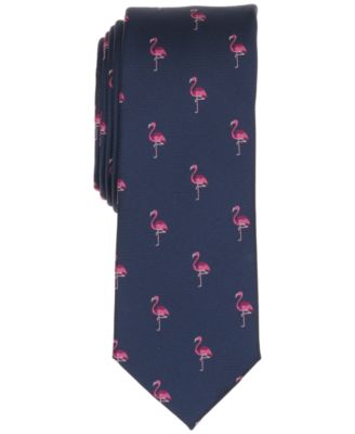 Men's Standing Flamingo Solid Tie