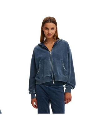 Women's Oversized Zip Through Hoodie