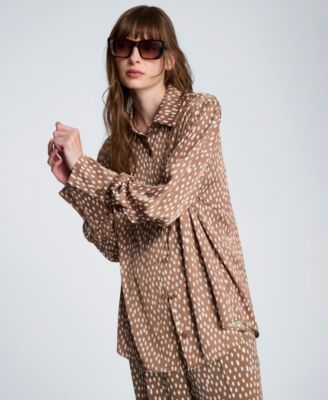 Women's Satin Long-Sleeve Shirt