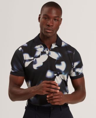 Men's Floral Printed Polo Shirt