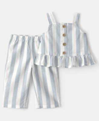 Baby Girls' Sleeveless Top and Pants, 2-Piece Set