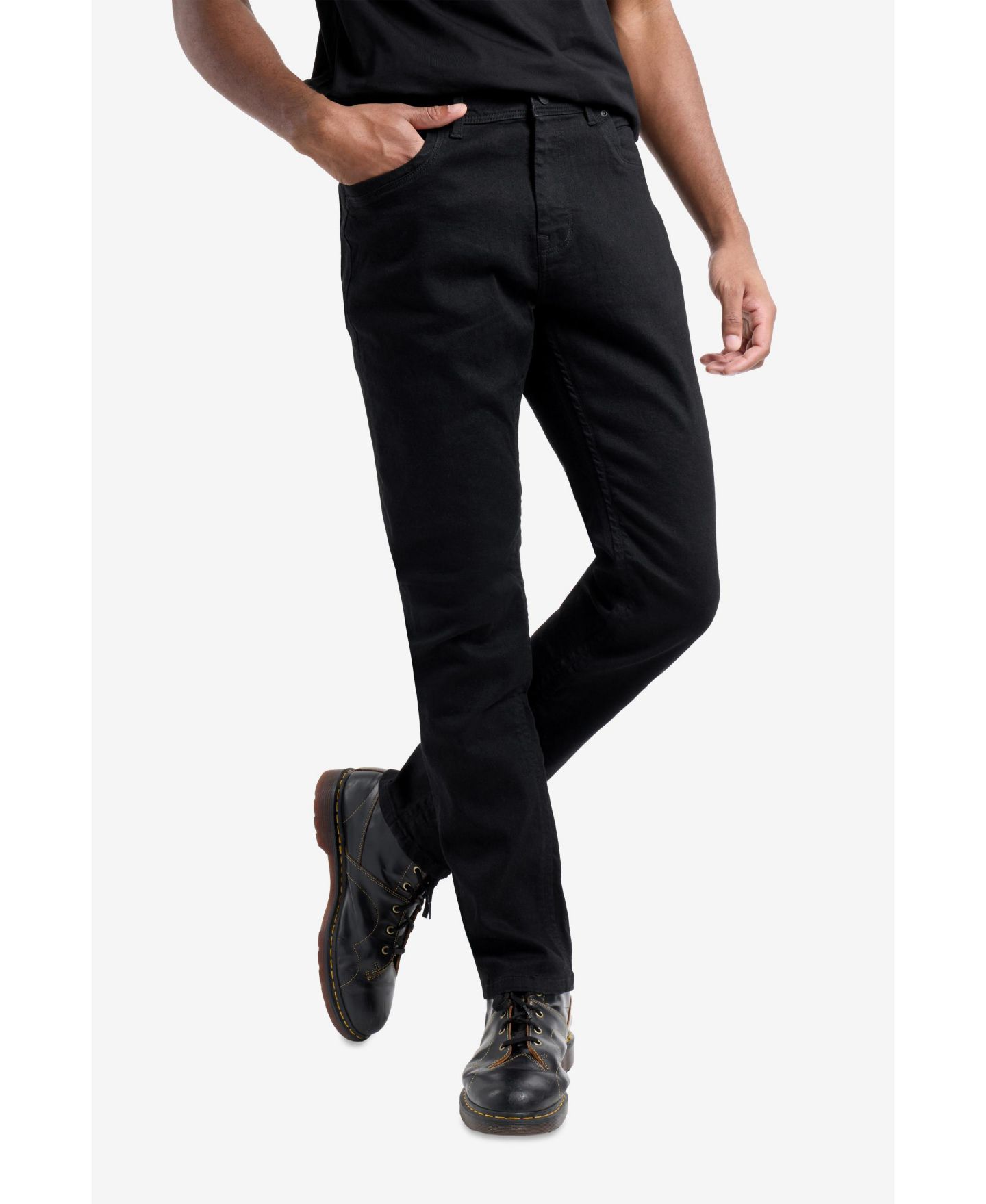 Мужские джинсы XRAY Supersoft Slim Fit Denim Jeans, цвет: Угольно-чёрный — фото 4
