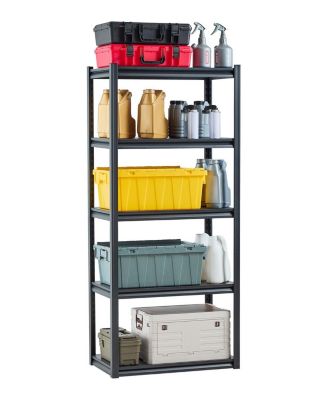 5-Tier Storage Shelves, 2000-Lb Capacity, 18"D x 32"W x 72"H, Adjustable Metal Utility Rack