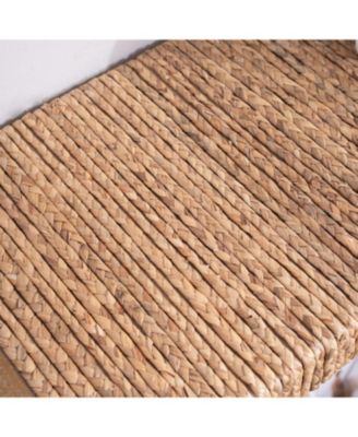  69" Natural Seagrass Console Table – Handwoven Top with Engineered Wood Frame