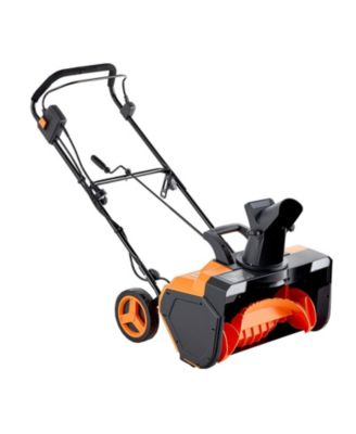 Electric Snow Blower, 23", 15A Corded Snow Thrower, Dual LED Lights, 180° Chute, 25 ft Throw, 12" Depth
