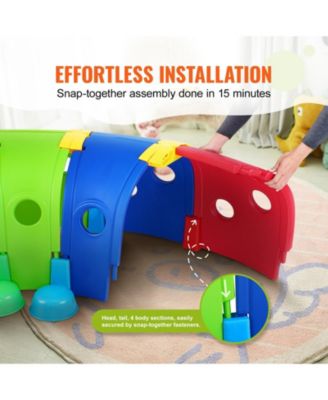 Caterpillar Crawl Tunnel for Kids, Indoor Outdoor Play Toy