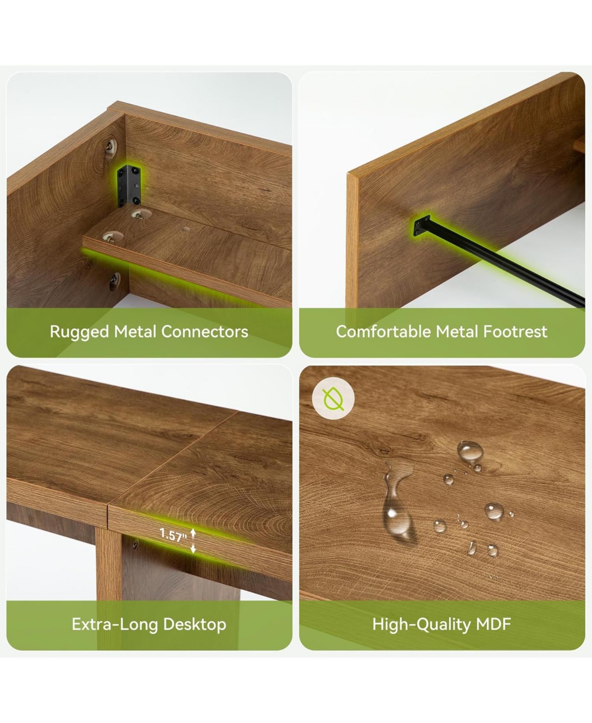 Tribesigns 78.74" Narrow Bar Table, Extra Long High Top Table with Sturdy Iron Footrest, for Kitchen, Living Room, Dining Room