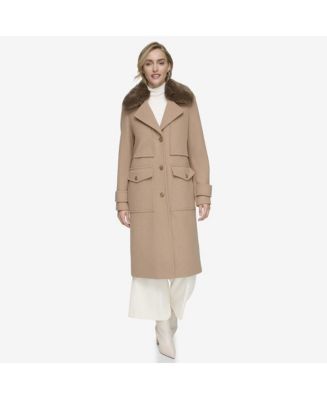 Andrew Marc Olpae Sb Wool Twill Women's Coat With Back Vent - Macy's