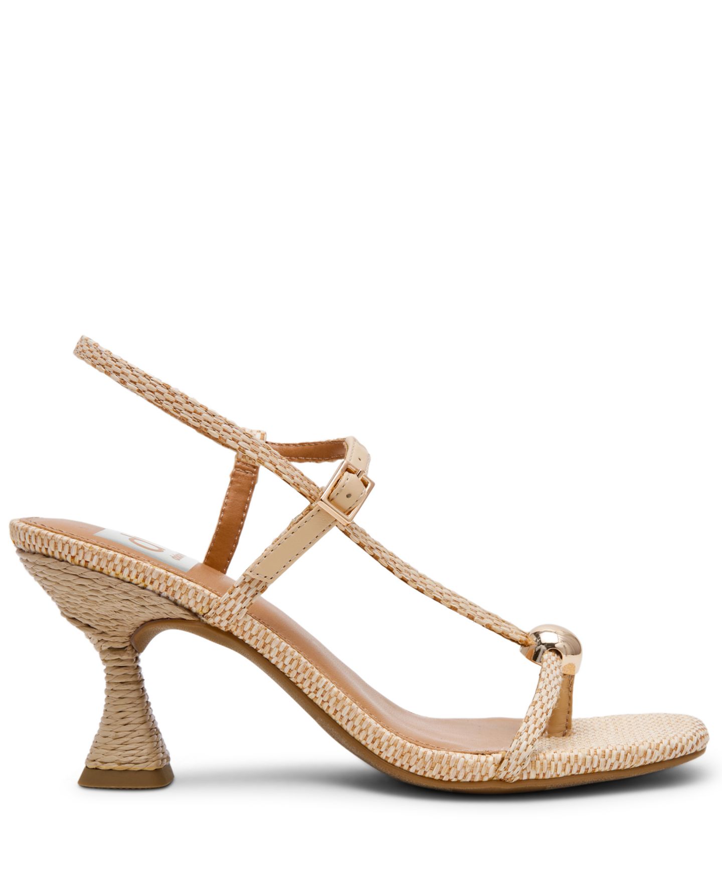 Женские сандалии DV Dolce Vita Arria Strappy Dome-Stud Dress Sandals, цвет: Натуральный — фото 2