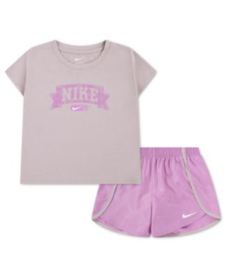 Girls' 4-6X Lace It Up Crewneck T-Shirt and Shorts, 2-Piece Set