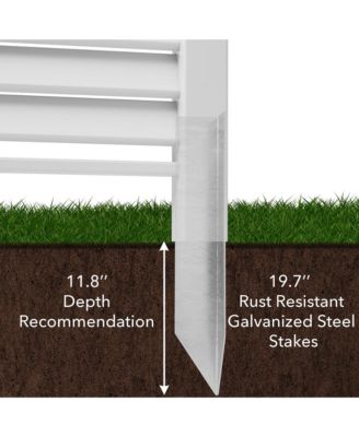 48" x 48" Louvered Privacy Screen - Outdoor Vinyl Fence Panel Enclosure for AC / Trash Bins / Pool Equipment - White
