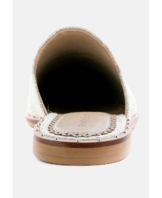 Womens Lia Handcrafted Canvas Mules