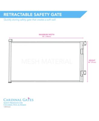 Child & Pet Retractable Safety Gate - Black