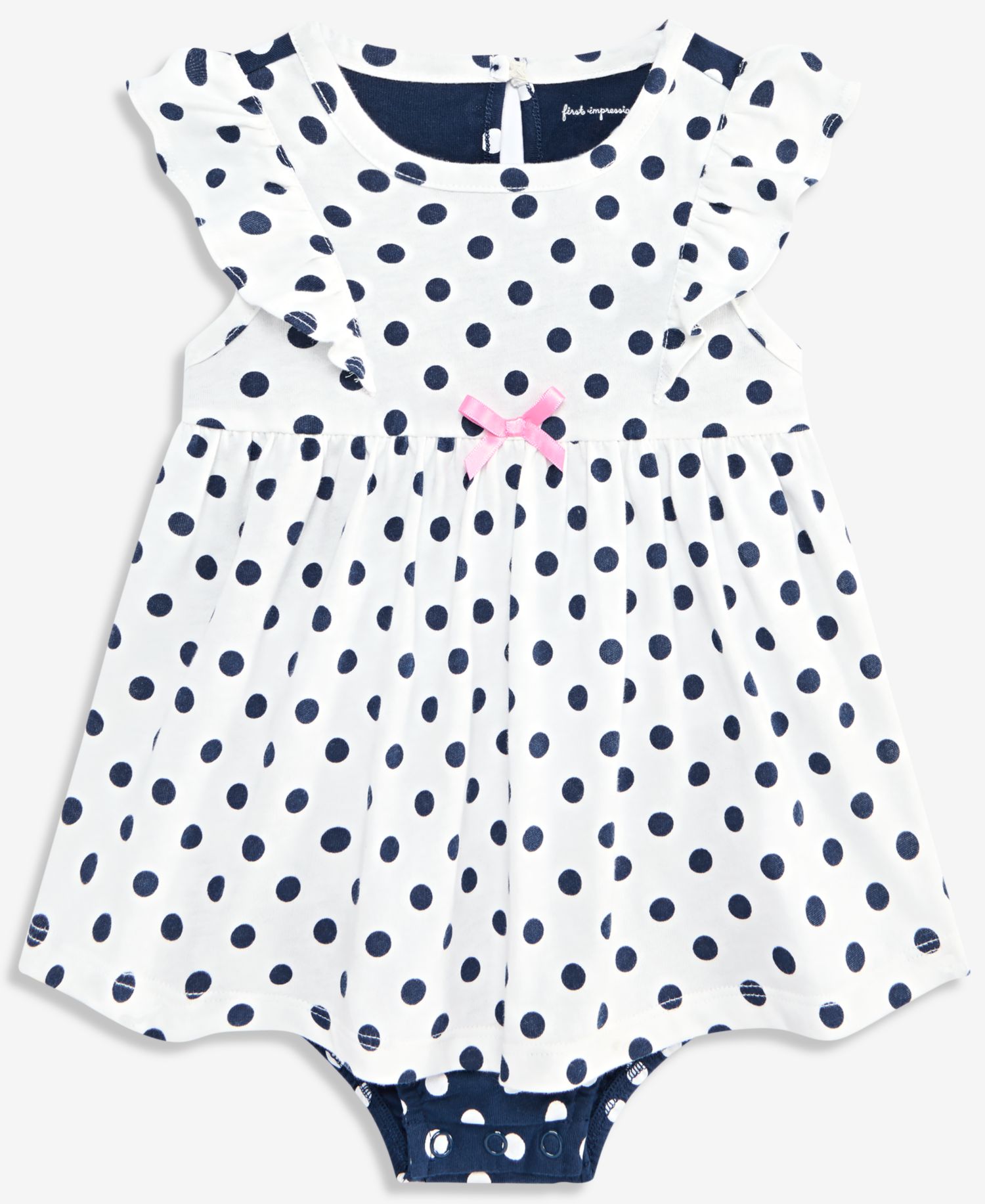Baby Girls' Dot-Print Sunsuit