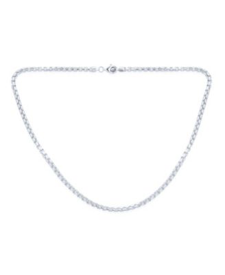 Heavy Solid 5MM Thick .925 Sterling Silver Box Link Chain Necklace Made In Italy