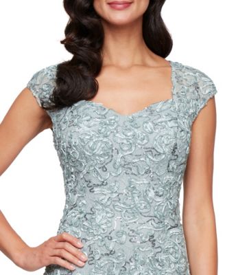 Petite Sequin Sweetheart Wrap Gown