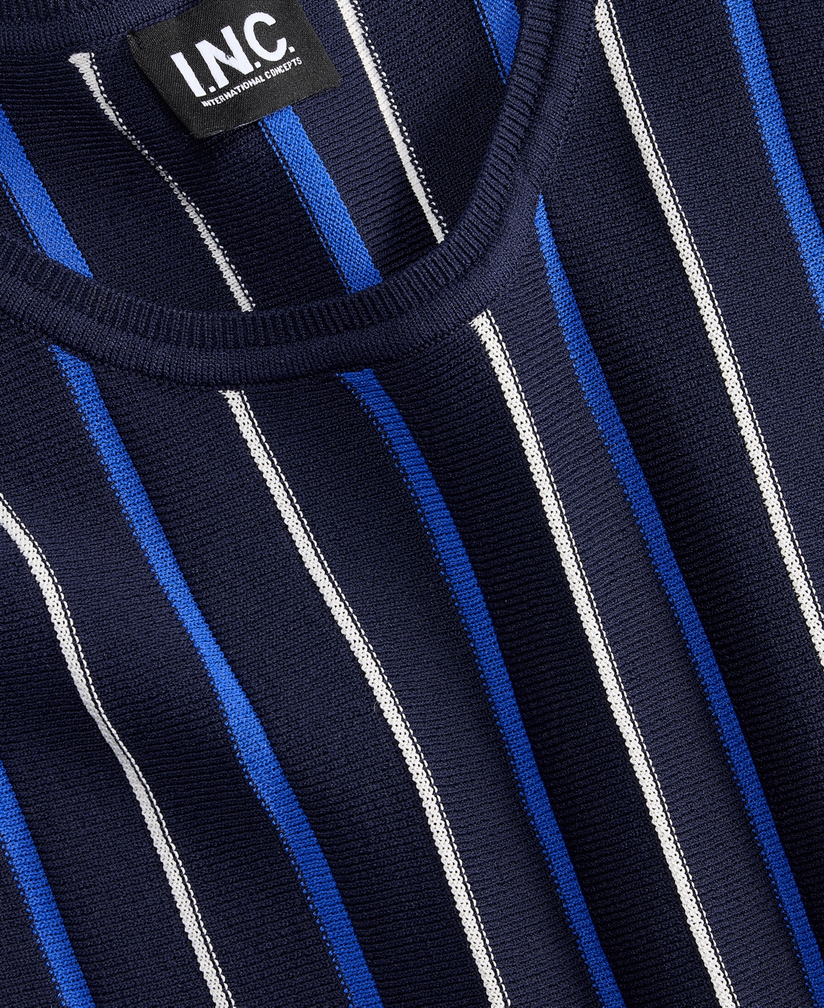 I.n.c. International Concepts Women's Multi-Stripe Sleeveless Sweater, Macy's Exclusive