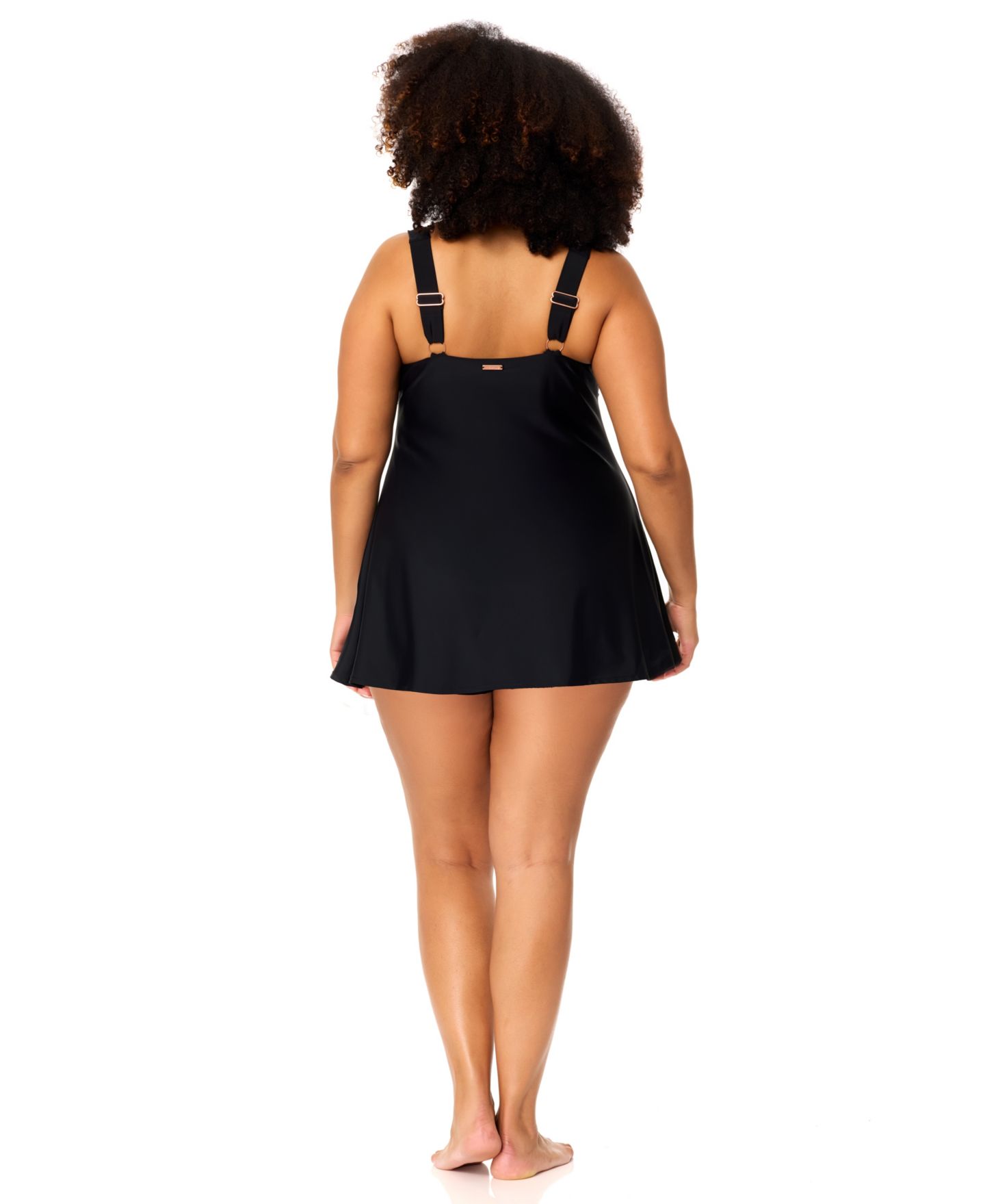 Женское платье Raisins Curve Plus Size Trendy Underwire Swim Dress, цвет: Чёрный — фото 3