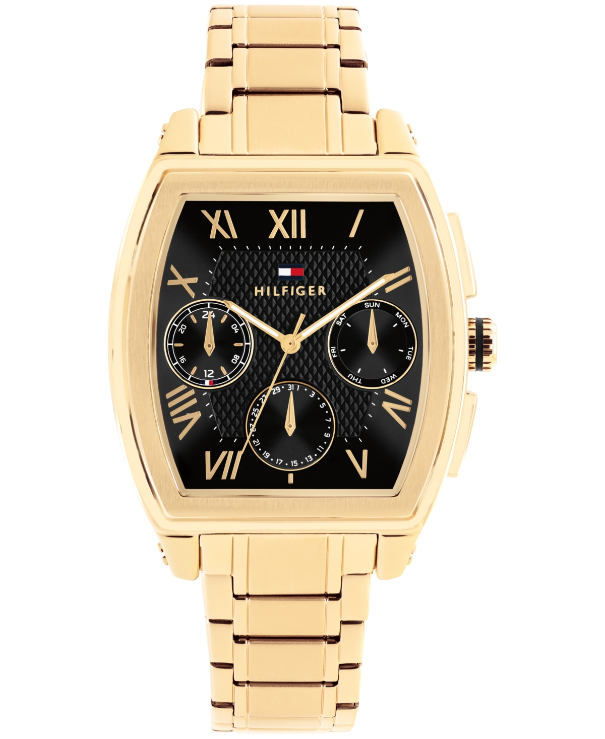 Tommy Hilfiger Men's Multifunction Gold Tone Stainless Steel Bracelet Watch, 36mm