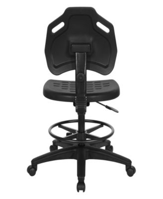 35.25" Metal Self Skinned Urethane Intermediate Drafting Chair