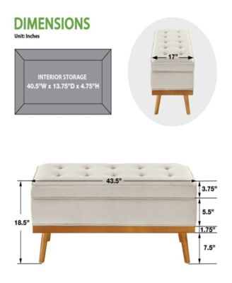 18.5" Fabric Katheryn Storage Bench