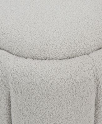 15.75" Fabric Lanyard Storage Ottoman