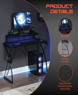 36" Wood Biome Battle Station Gaming Desk