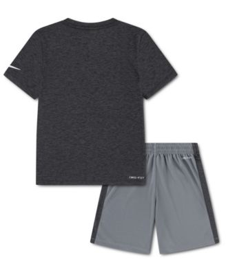 Boys' 4-7 Dri-FIT Dropset T-Shirt and Shorts, 2-Piece Set