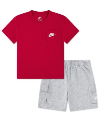 Boys' 2T-4T Pocket T-Shirt and French Terry Shorts, 2-Piece Set