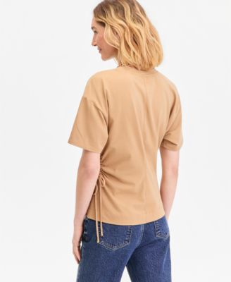 Women's Short Sleeve Side Tie T-Shirt