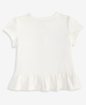 Baby Girls' 3M-24M Mix and Match Cat Face Peplum T-Shirt