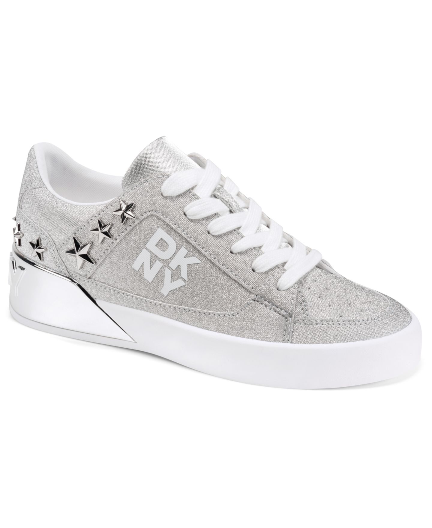 Женские кроссовки DKNY Manserra Lace-Up, цвет: Серебряный — фото 1