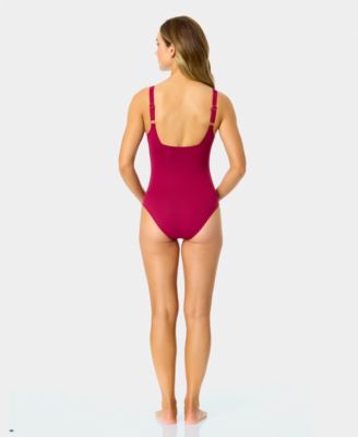 Women's Square-Neck Underwire One-Piece Swimsuit