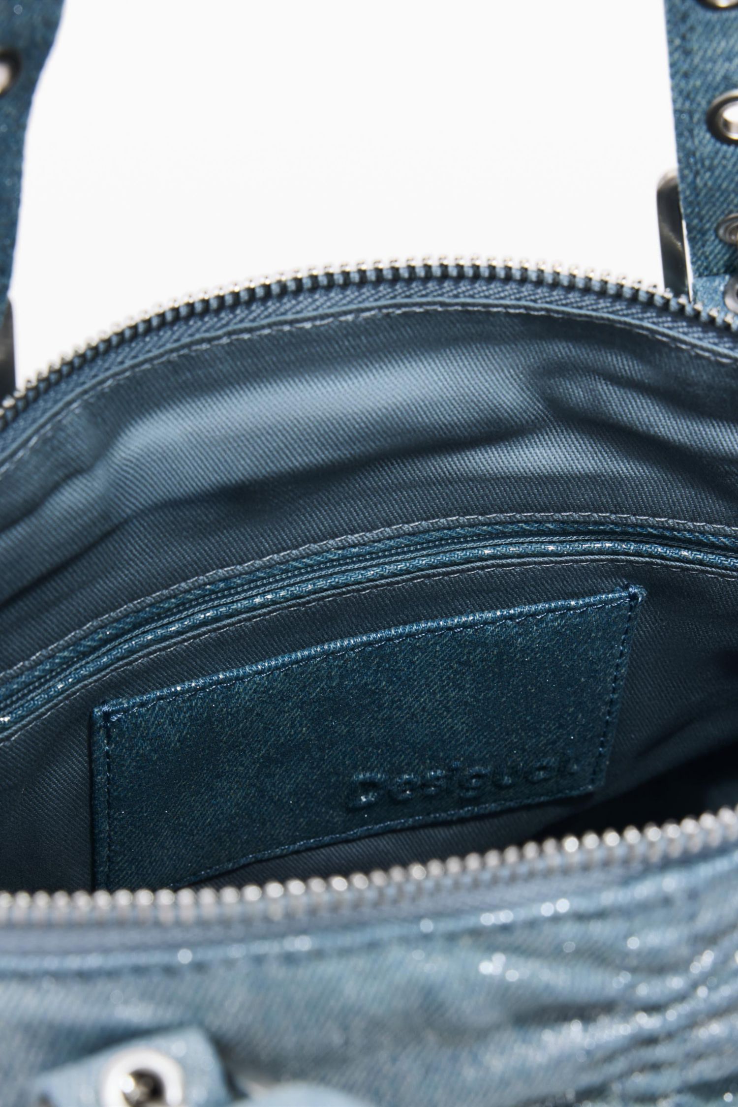 Women's Medium Ruched Denim Backpack