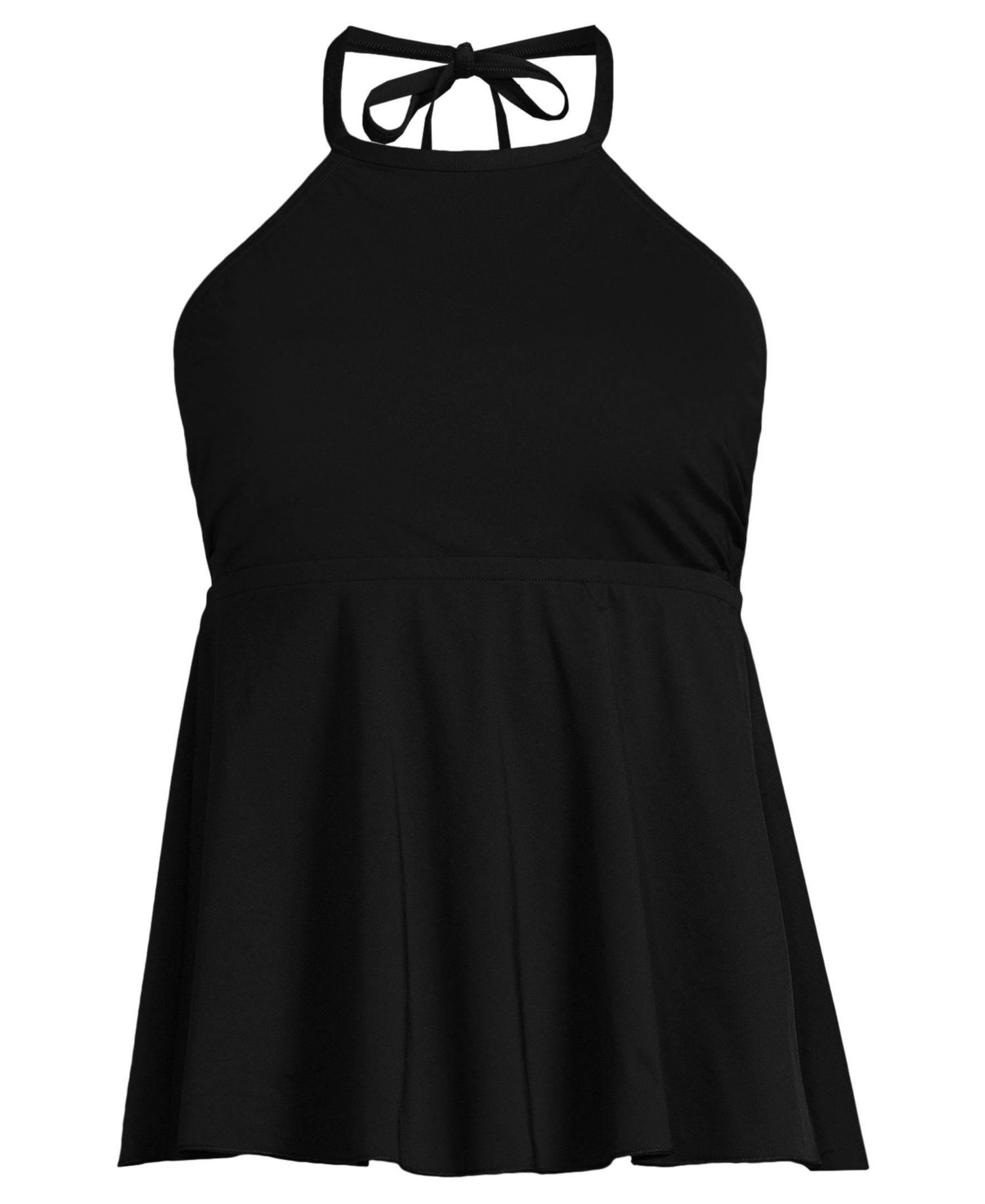 Plus Size Flutter High Neck Halter Tankini Top