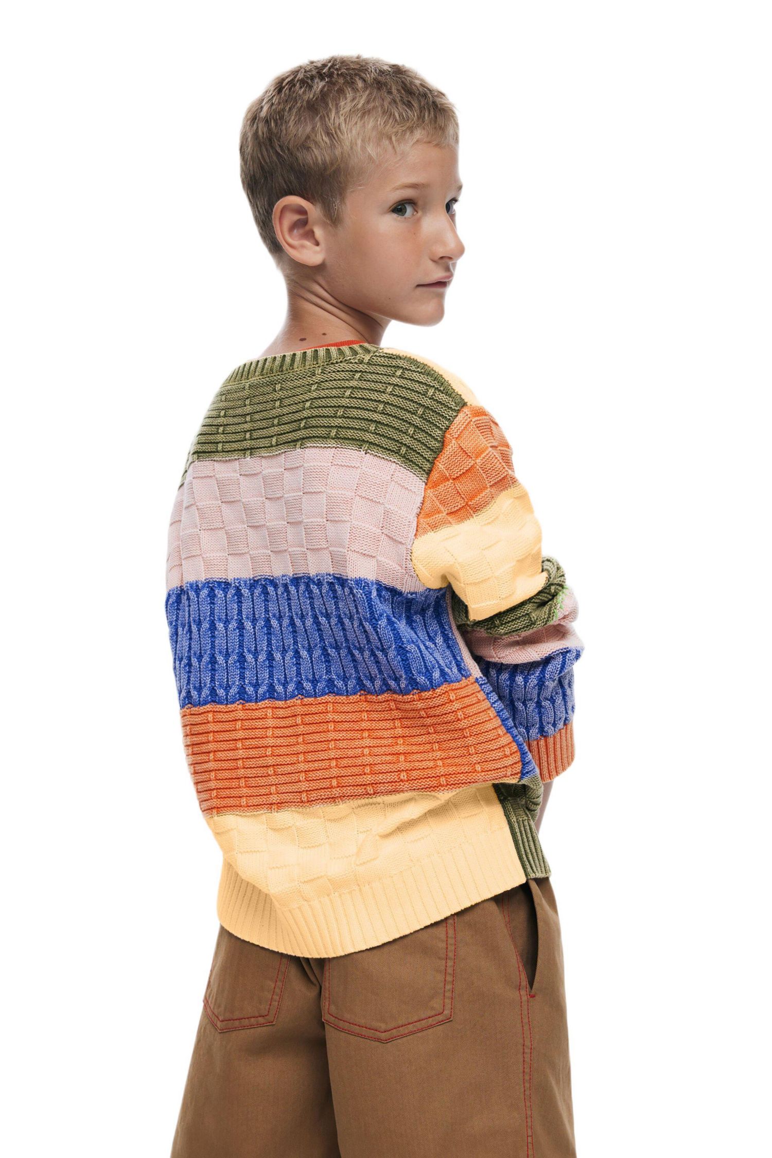 Boys's Patchwork knit sweater