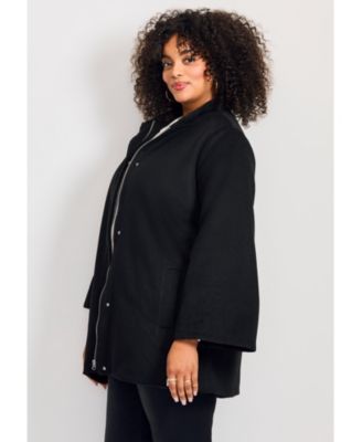 Women's Brushed Wool Cape Coat