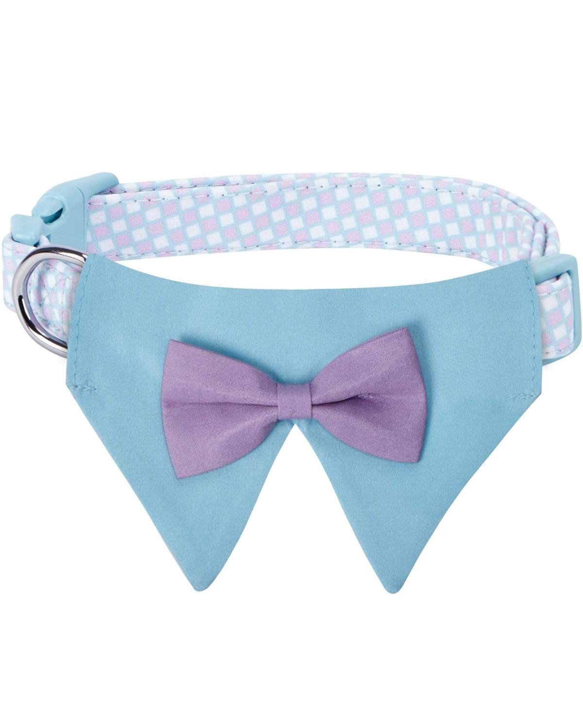 Blueberry Pet Scottish Bandana Bow Tie Dog Collar Set