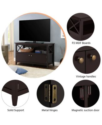 Improved Quality TV Stand with 2 Storage Doors